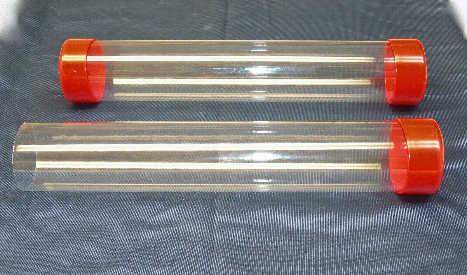 3/4"-1-1/2" Clear Plastic Packing Storage/shipping Tube W/cap U-pick Color, Size